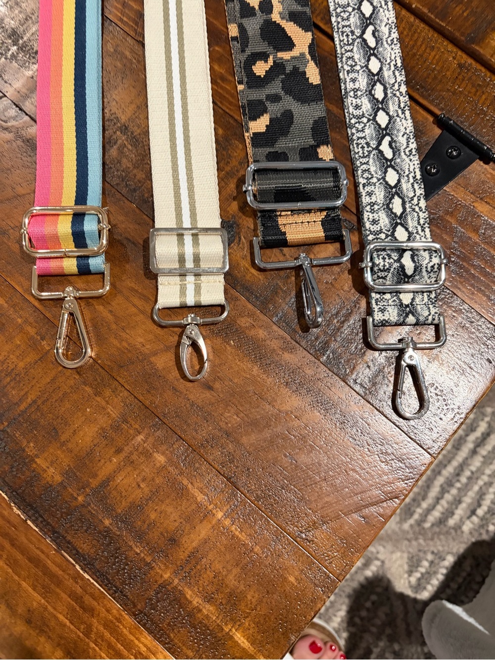 Adjustable Multi-Color & Patterned Crossbody Bag Straps - Set of 4